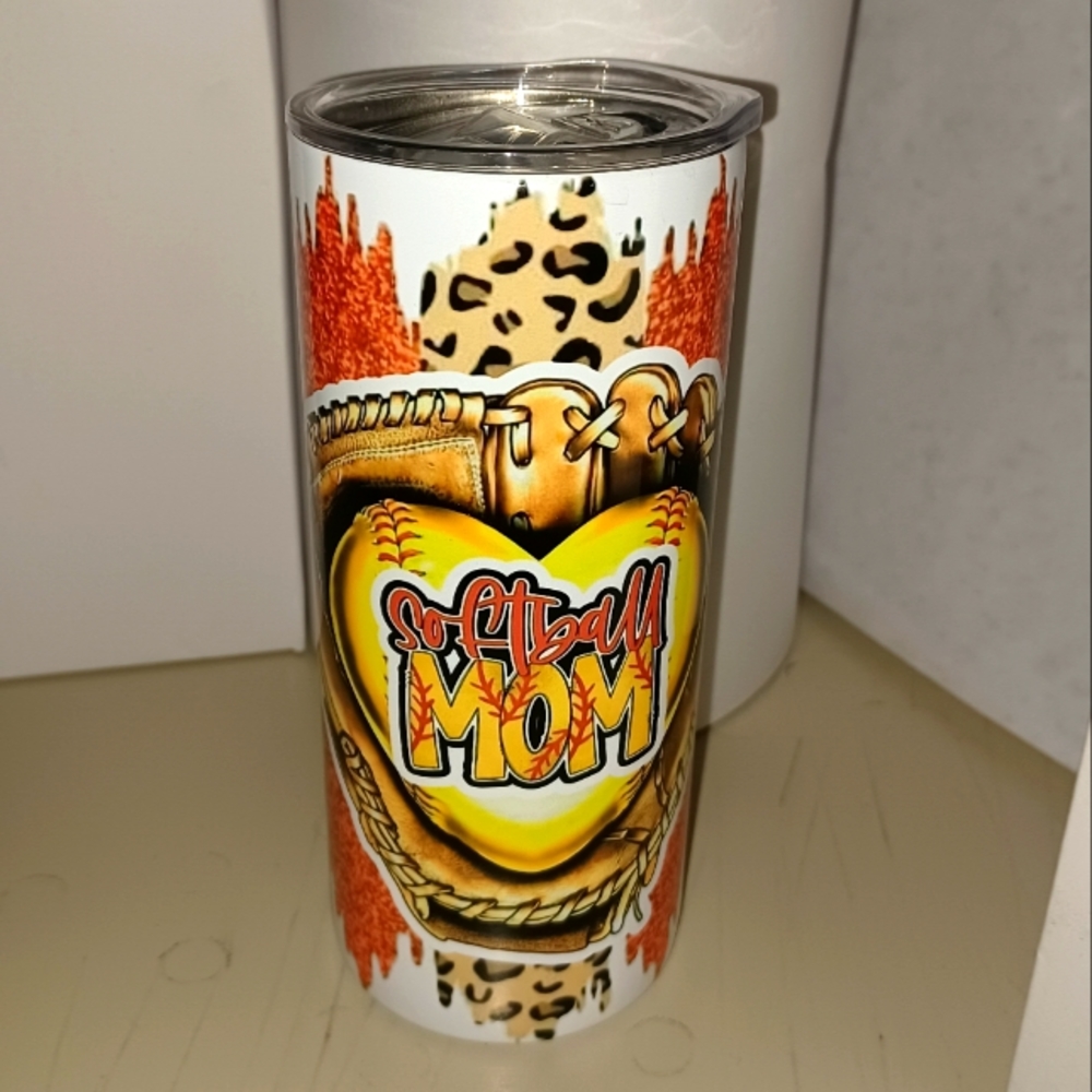 Softball mom tumbler